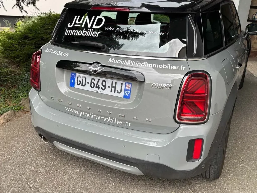 Marquage publicitaire Mini Countryman – JUND Immobilier