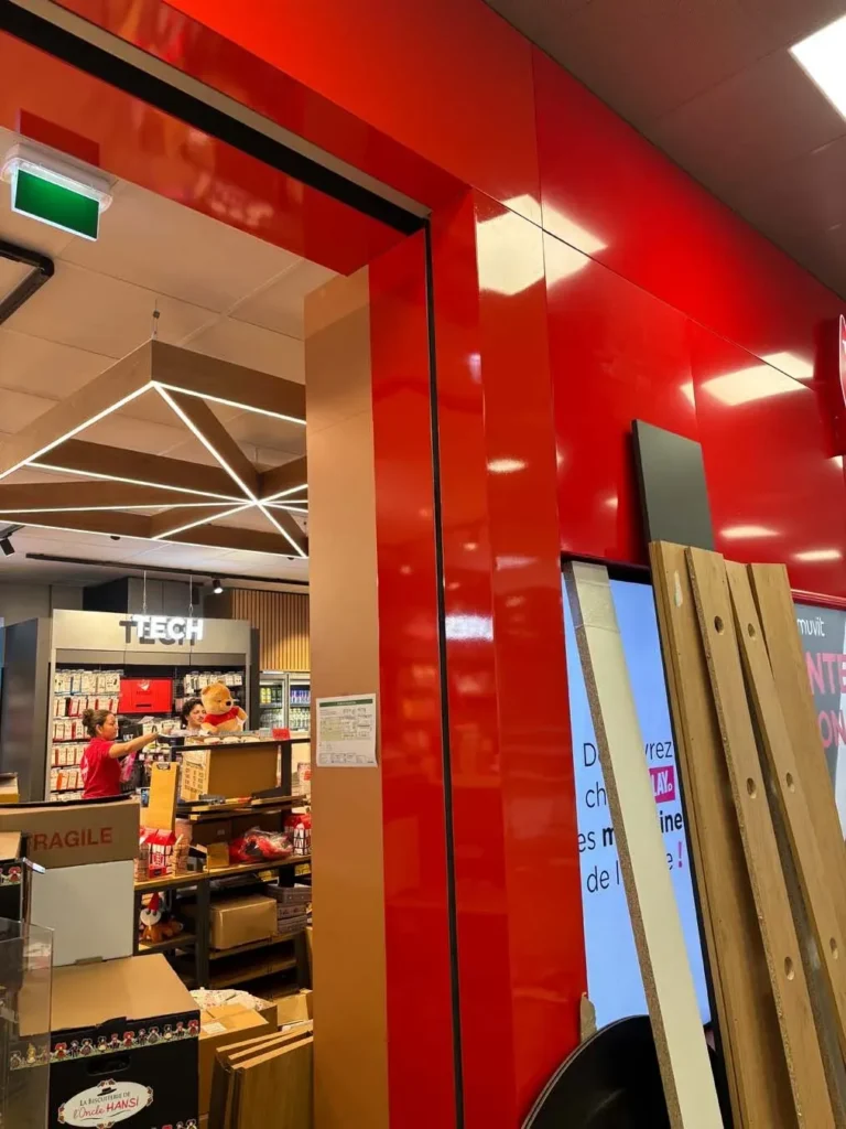 Rénovation de l’identité visuelle d’un magasin par covering adhésif – Aéroport Strasbourg-Entzheim — vue 3
